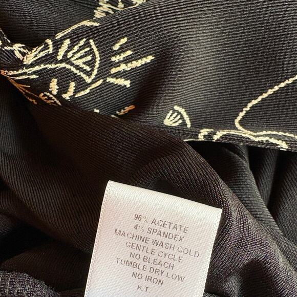 Vikki Vi Woman Open Front Black Cardigan - Jacket with Floral Print size 3X - Picture 9 of 10